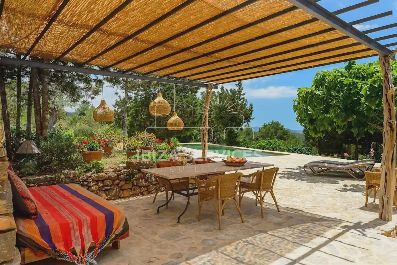 2 camera da letto Finca/Casa di Campagna da affitare come casa vacanza in San Jose / Sant Josep de Sa Talaia con piscina garage - 4.676 € (Rif: 8659706)