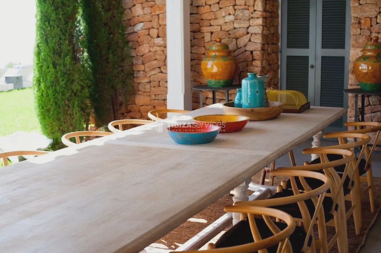 6 quarto Moradia para arrendamento para férias em Es Cubells com piscina Garagem - 19 950 € (Ref: 8659807)