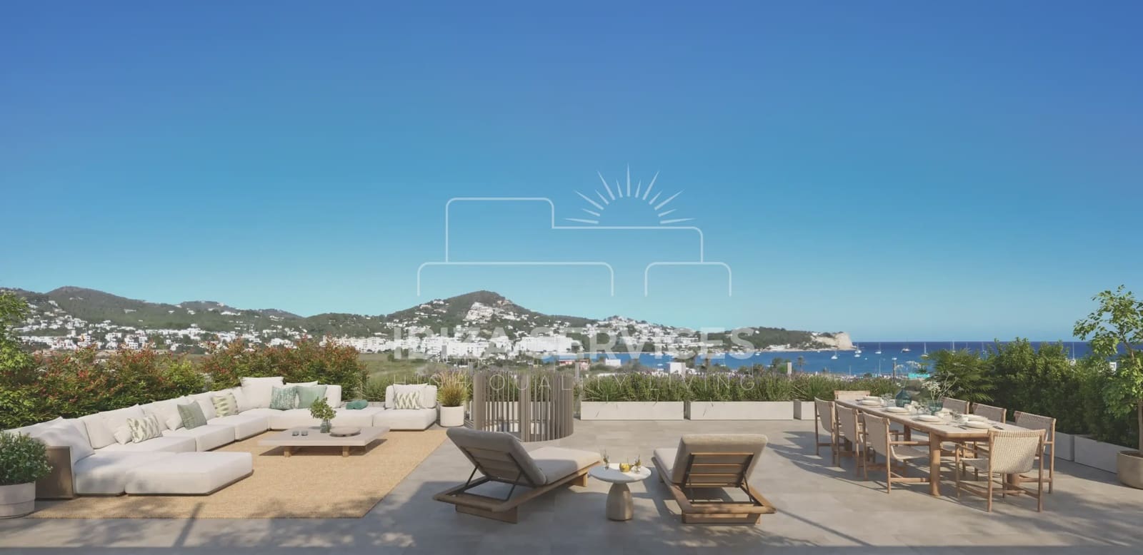 2 sypialnia Apartament na sprzedaż w Miasto Ibiza / Eivissa z basenem garażem - 1 850 020 € (Ref: 8659825)