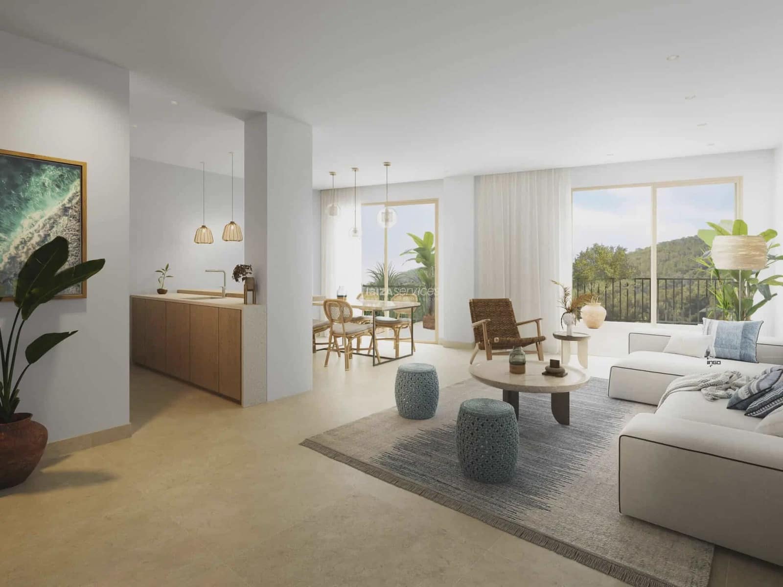 Apartamento de 2 habitaciones en Santa Eulalia / Santa Eularia en venta con piscina garaje - 735.000 € (Ref: 8659856)