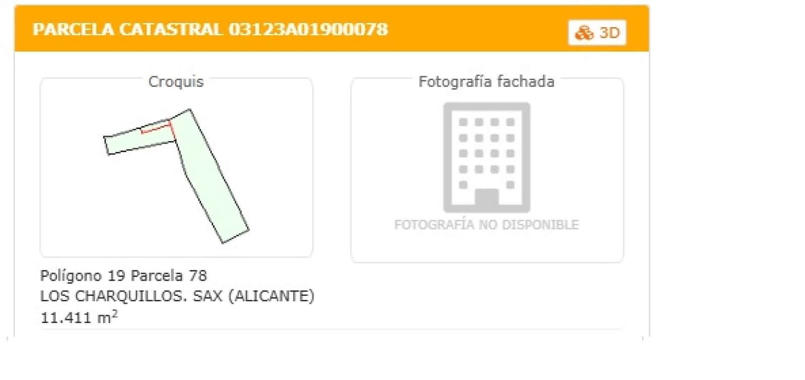 Ubebygd land til salgs i Sax - € 39 950 (Ref: 10167133)