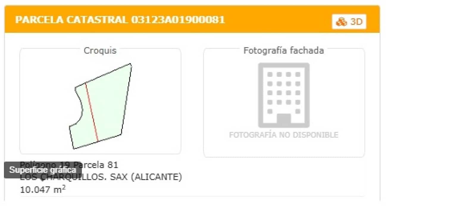 Ubebygd land til salgs i Sax - € 39 950 (Ref: 10167133)