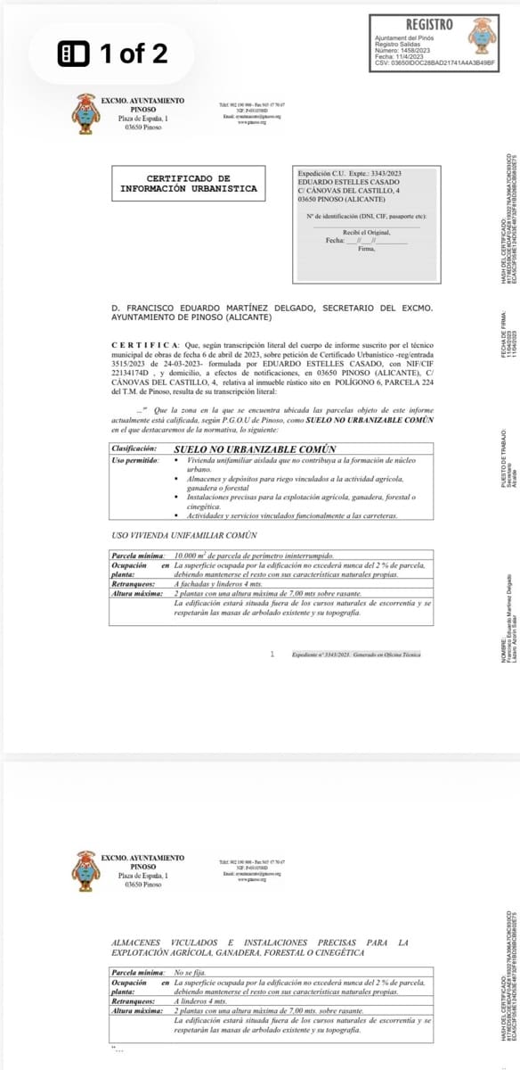 Mark till salu i Pinoso - 49 995 € (Ref: 4893071)