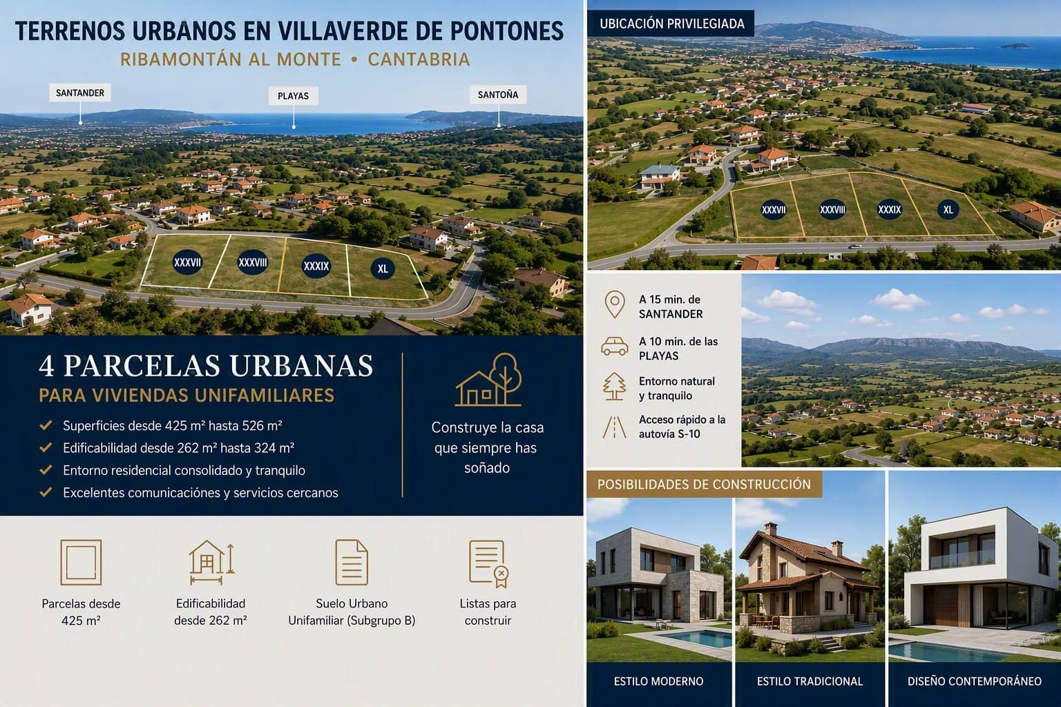 Terrain à Bâtir à vendre à Villaverde de Pontones - 742 000 € (Ref: 10003909)