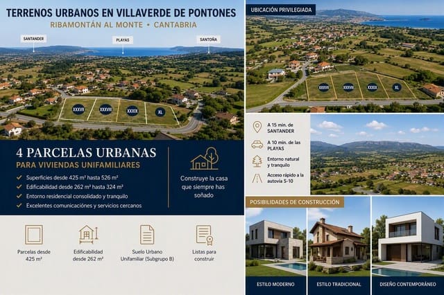 Terrain à Bâtir à vendre à Villaverde de Pontones, Ribamontán al Monte - 742 000 € (Ref: 10003909)