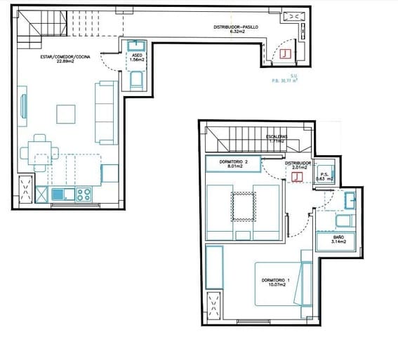 2 chambre Penthouse à vendre à Las Palmas de Gran Canaria - 256 300 € (Ref: 9119193)