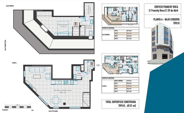 1 chambre Penthouse à vendre à Las Palmas de Gran Canaria - 342 500 € (Ref: 9119222)