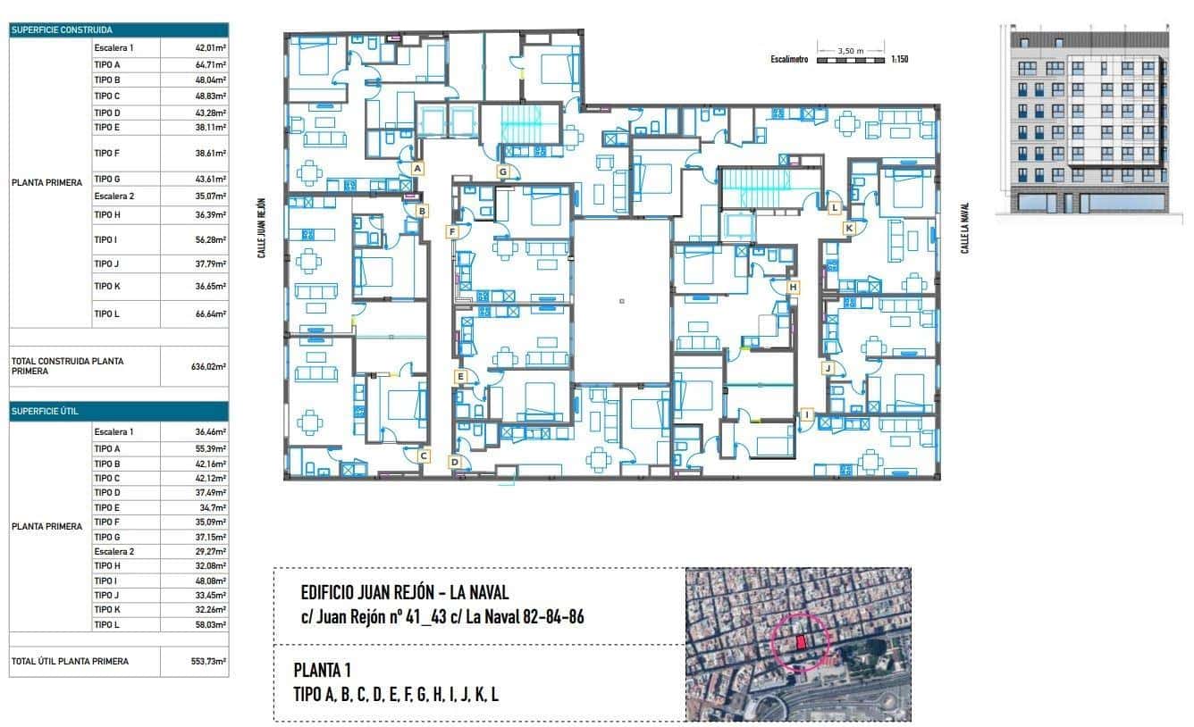 2 soveværelse Lejlighed til salg i Las Palmas de Gran Canaria med garage - € 260.000 (Ref: 9119241)