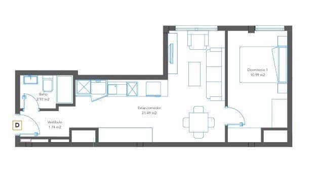 1 chambre Appartement à vendre à Alcaravaneras, Las Palmas de Gran Canaria - 160 000 € (Ref: 9119242)
