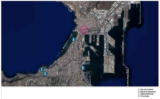 2 sovrum Lägenhet till salu i Las Palmas de Gran Canaria med garage - 275 000 € (Ref: 9119244)