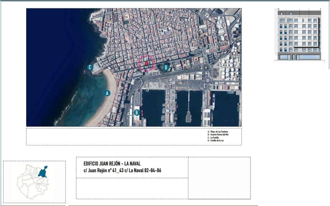 2 soveværelse Lejlighed til salg i Las Palmas de Gran Canaria med garage - € 277.000 (Ref: 9119245)