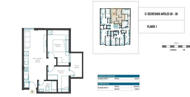 2 makuuhuone Asunto myytävänä paikassa Las Palmas de Gran Canaria - 221 000 € (Ref: 9119250)