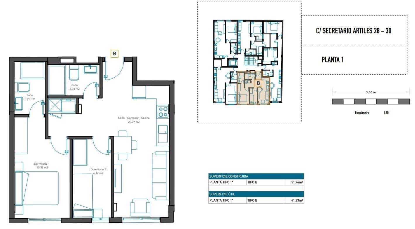 2 sypialnia Mieszkanie na sprzedaż w Las Palmas de Gran Canaria - 221 000 € (Ref: 9119250)