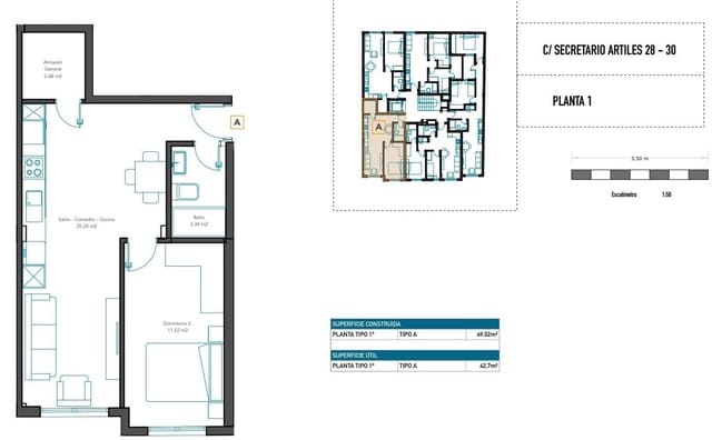 2 makuuhuone Asunto myytävänä paikassa Las Palmas de Gran Canaria - 221 000 € (Ref: 9119250)