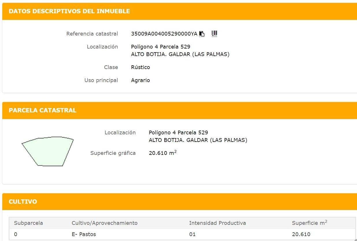 Terreno Não Urbanizado para venda em Galdar - 149 000 € (Ref: 9119330)