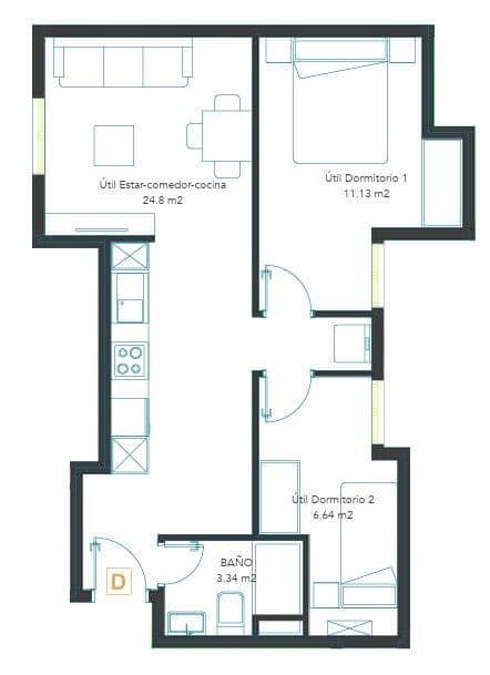 2 slaapkamer Appartement te koop in Las Palmas de Gran Canaria - € 252.000 (Ref: 9119423)