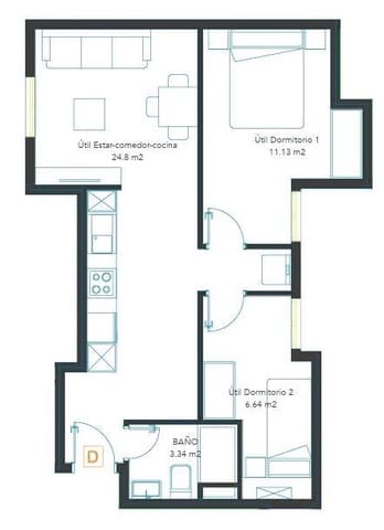 2 slaapkamer Appartement te koop in Guanarteme, Las Palmas de Gran Canaria - € 252.000 (Ref: 9119423)