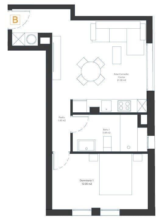 1 chambre Appartement à vendre à Las Palmas de Gran Canaria - 225 000 € (Ref: 9119425)