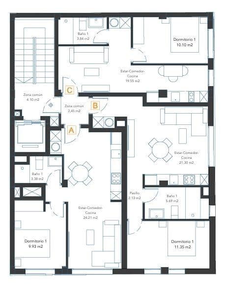 1 chambre Appartement à vendre à Las Palmas de Gran Canaria - 190 000 € (Ref: 9119426)