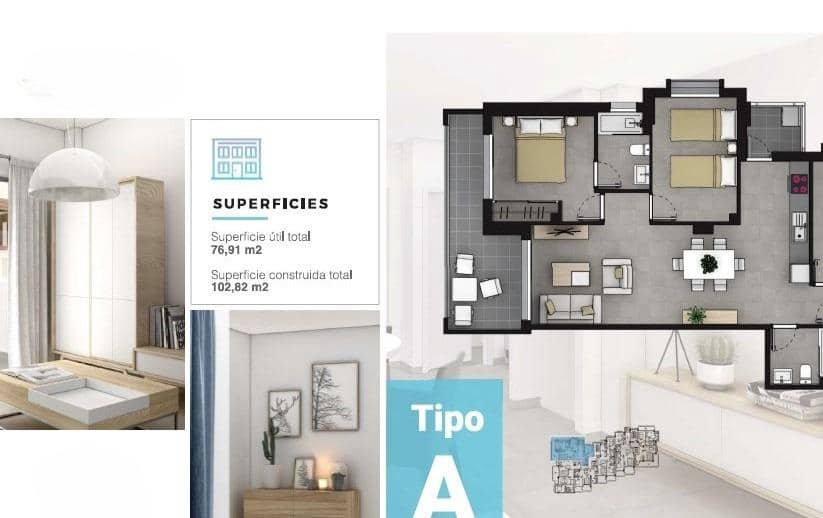 3 soveværelse Lejlighed til salg i La Manga del Mar Menor med garage - € 240.052 (Ref: 9470592)