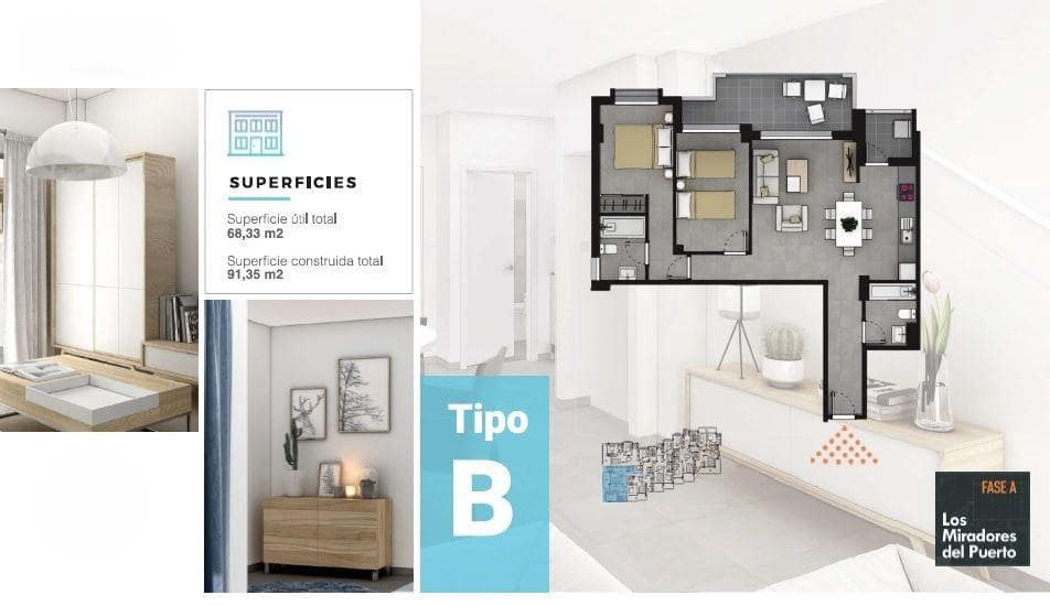 2 quarto Apartamento para venda em La Manga del Mar Menor com garagem - 213 659 € (Ref: 9470593)