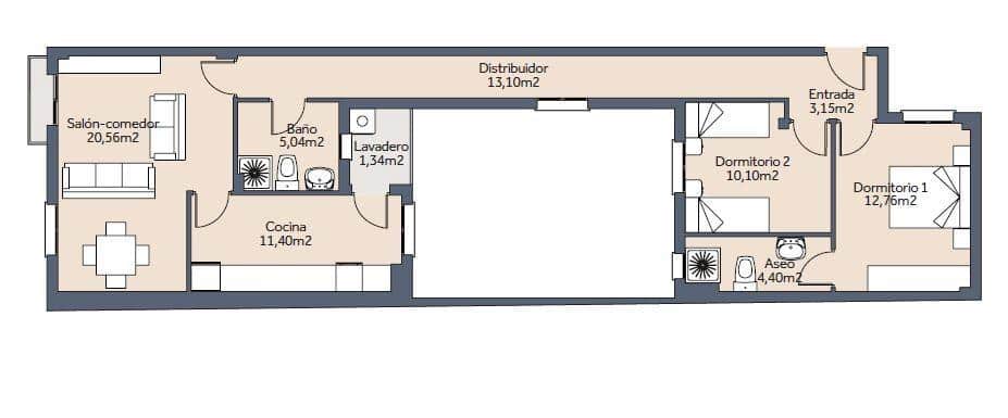 2 quarto Apartamento para venda em Almendralejo com piscina - 85 107 € (Ref: 9473094)
