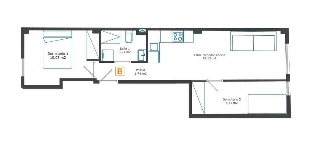 2 soverom Leilighet til salgs i Las Palmas de Gran Canaria - € 244 000 (Ref: 9979028)