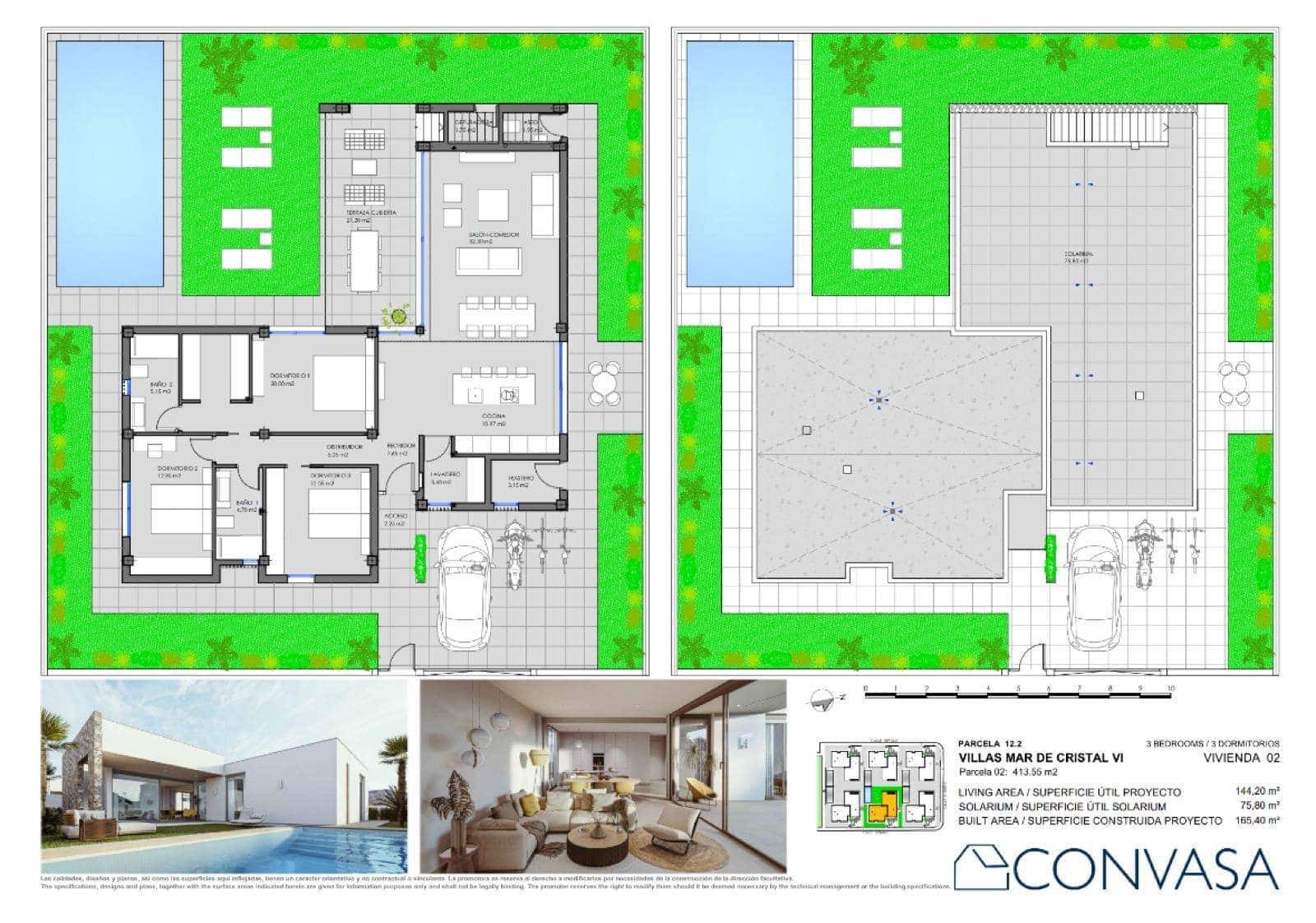 3 sypialnia Willa na sprzedaż w Mar de Cristal - 549 000 € (Ref: 8162462)