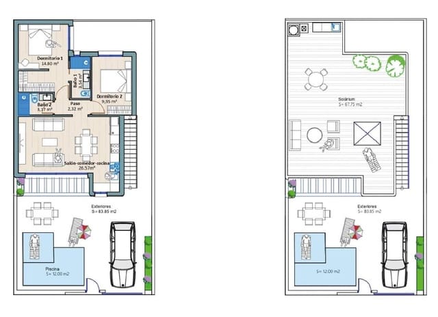 Chalet de 2 habitaciones en Torre-Pacheco en venta con piscina - 264.900 € (Ref: 9431263)