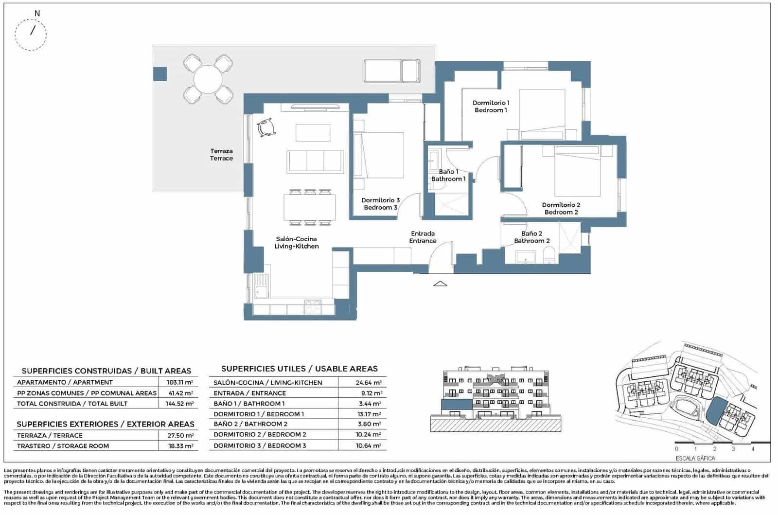 3 sovrum Lägenhet till salu i Corvera med pool garage - 285 000 € (Ref: 10008280)