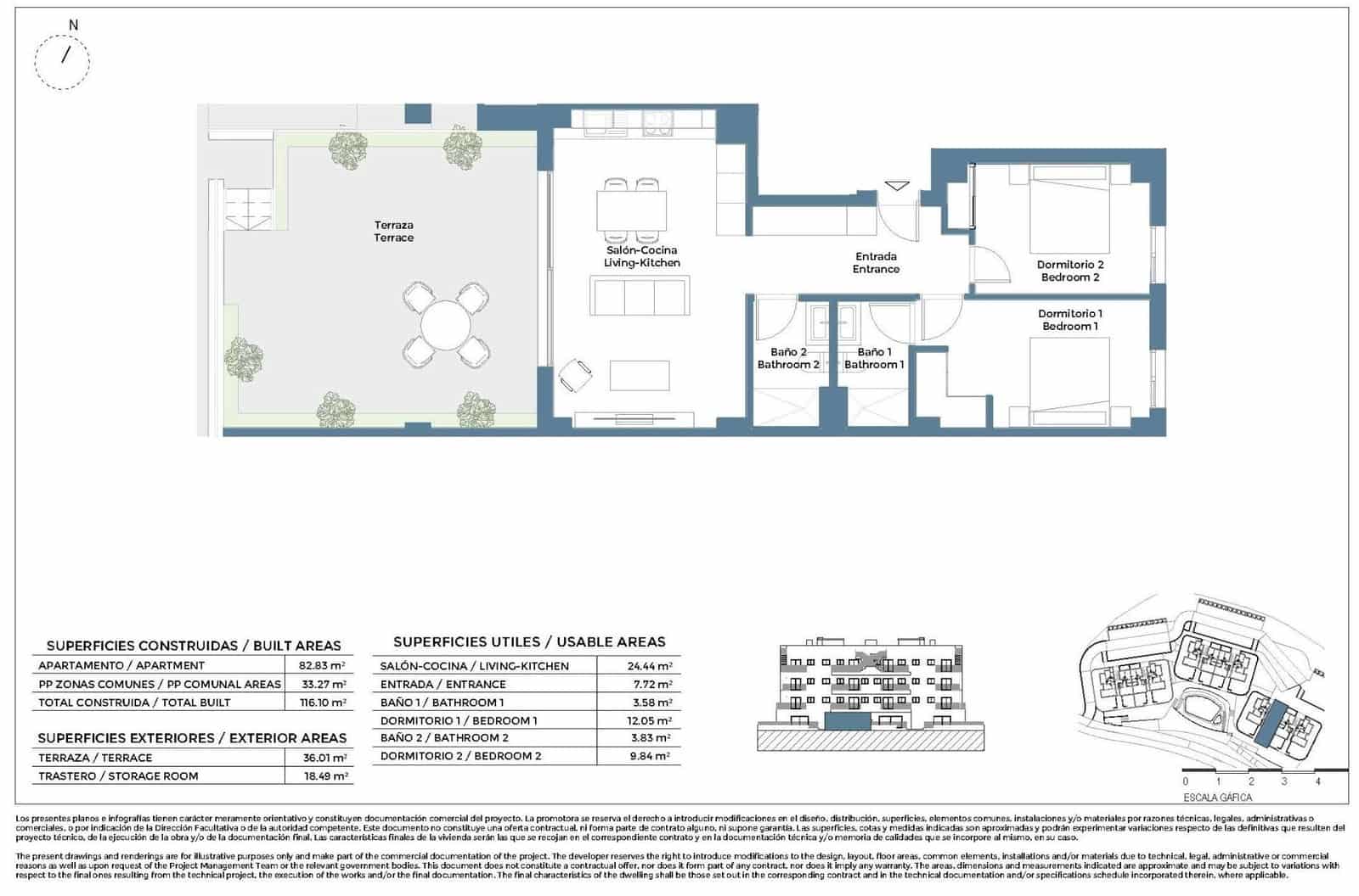 2 sovrum Lägenhet till salu i Corvera med pool garage - 275 000 € (Ref: 10008284)