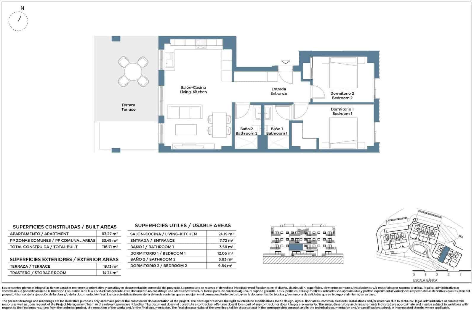 2 sovrum Lägenhet till salu i Corvera med pool garage - 229 000 € (Ref: 10008286)