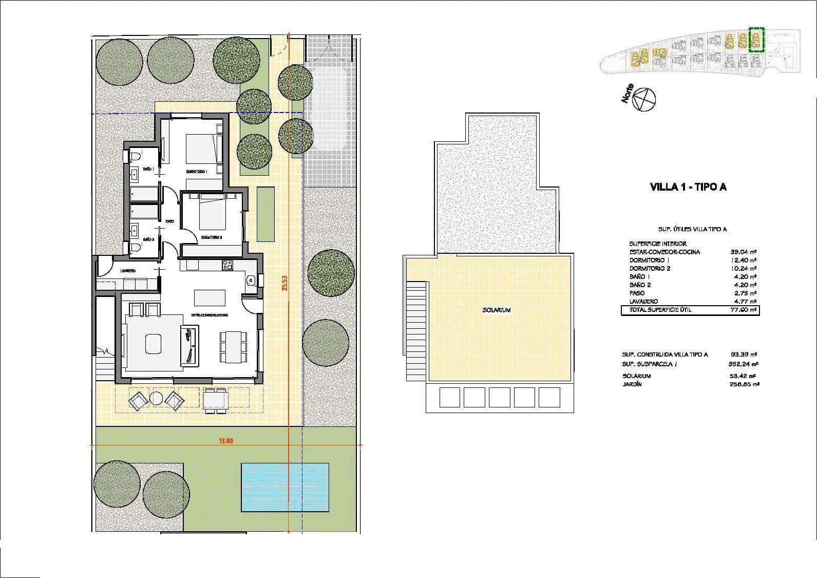 2 makuuhuone Huvila myytävänä paikassa Hacienda del Alamo mukana uima-altaan - 311 900 € (Ref: 10139078)