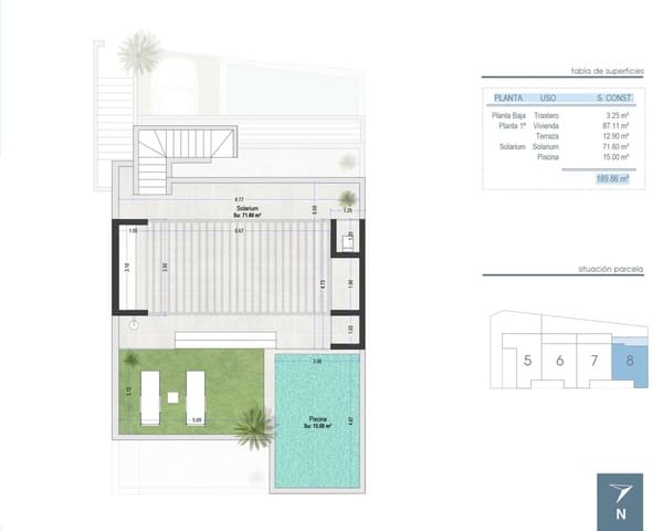 Chalet de 3 habitaciones en San Pedro del Pinatar ciudad, San Pedro del Pinatar en venta con piscina - 449.000 € (Ref: 8659426)