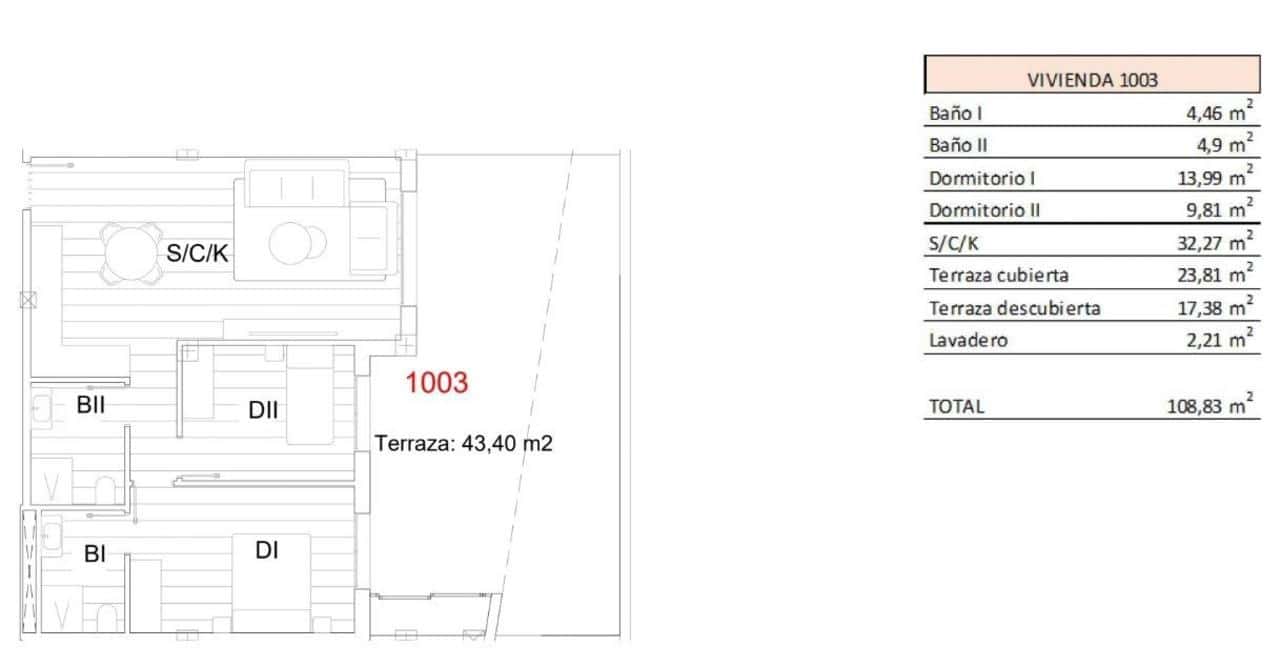 2 quarto Apartamento para venda em San Miguel de Salinas com piscina - 229 900 € (Ref: 8727605)