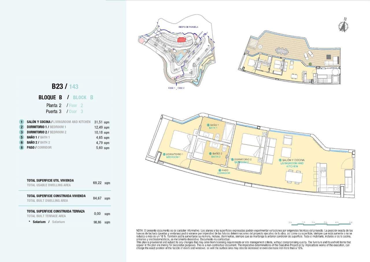 2 soveværelse Penthouse til salg i Aguilas med swimmingpool - € 427.000 (Ref: 9113321)
