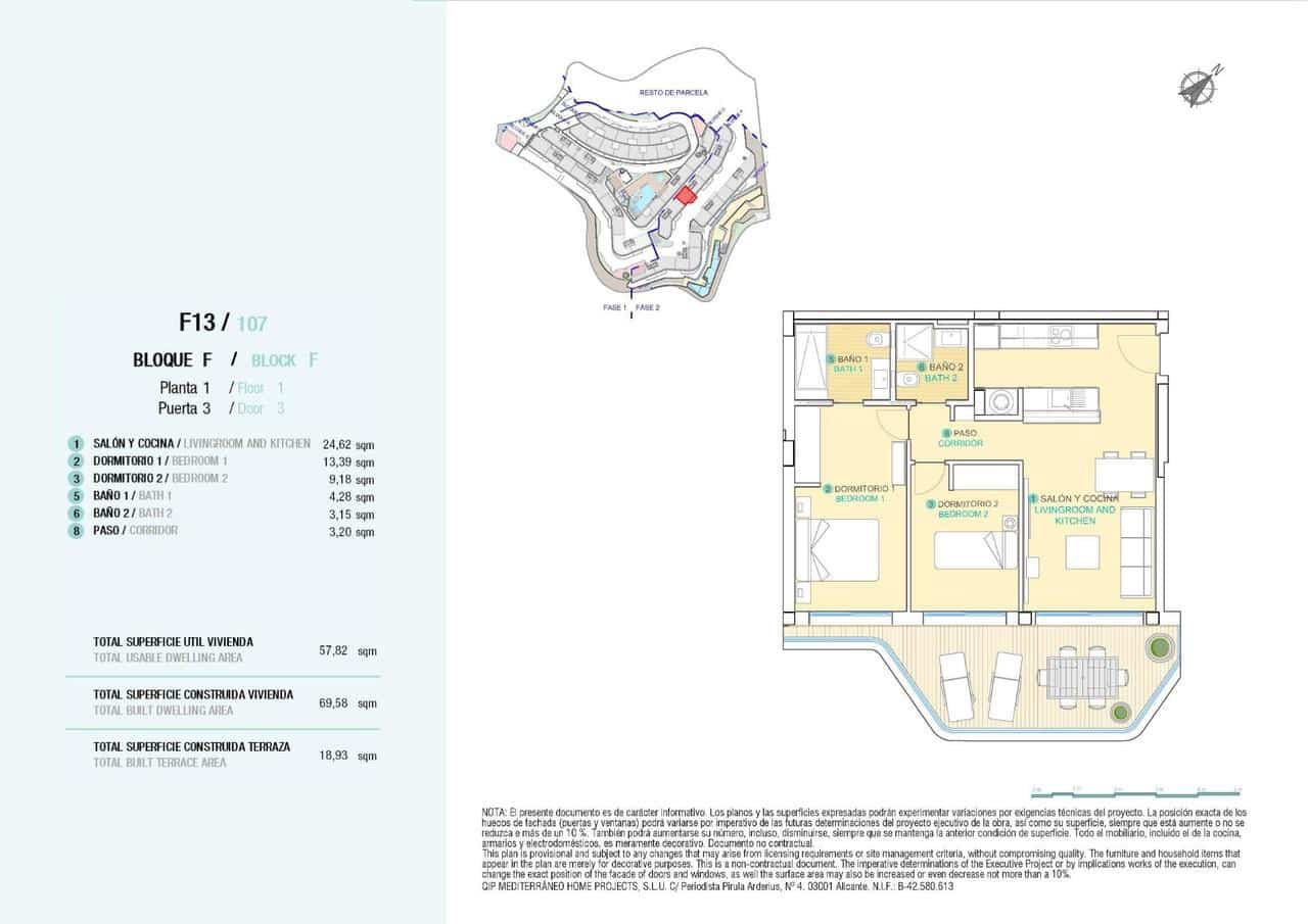 2 sovrum Lägenhet till salu i Aguilas med pool - 394 000 € (Ref: 9113322)