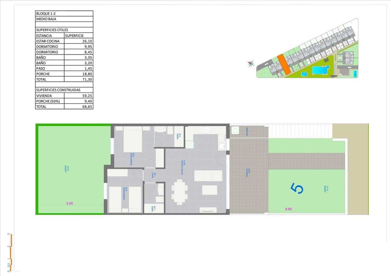 Chalet de 2 habitaciones en Pilar de la Horadada en venta con piscina - 296.000 € (Ref: 9143163)