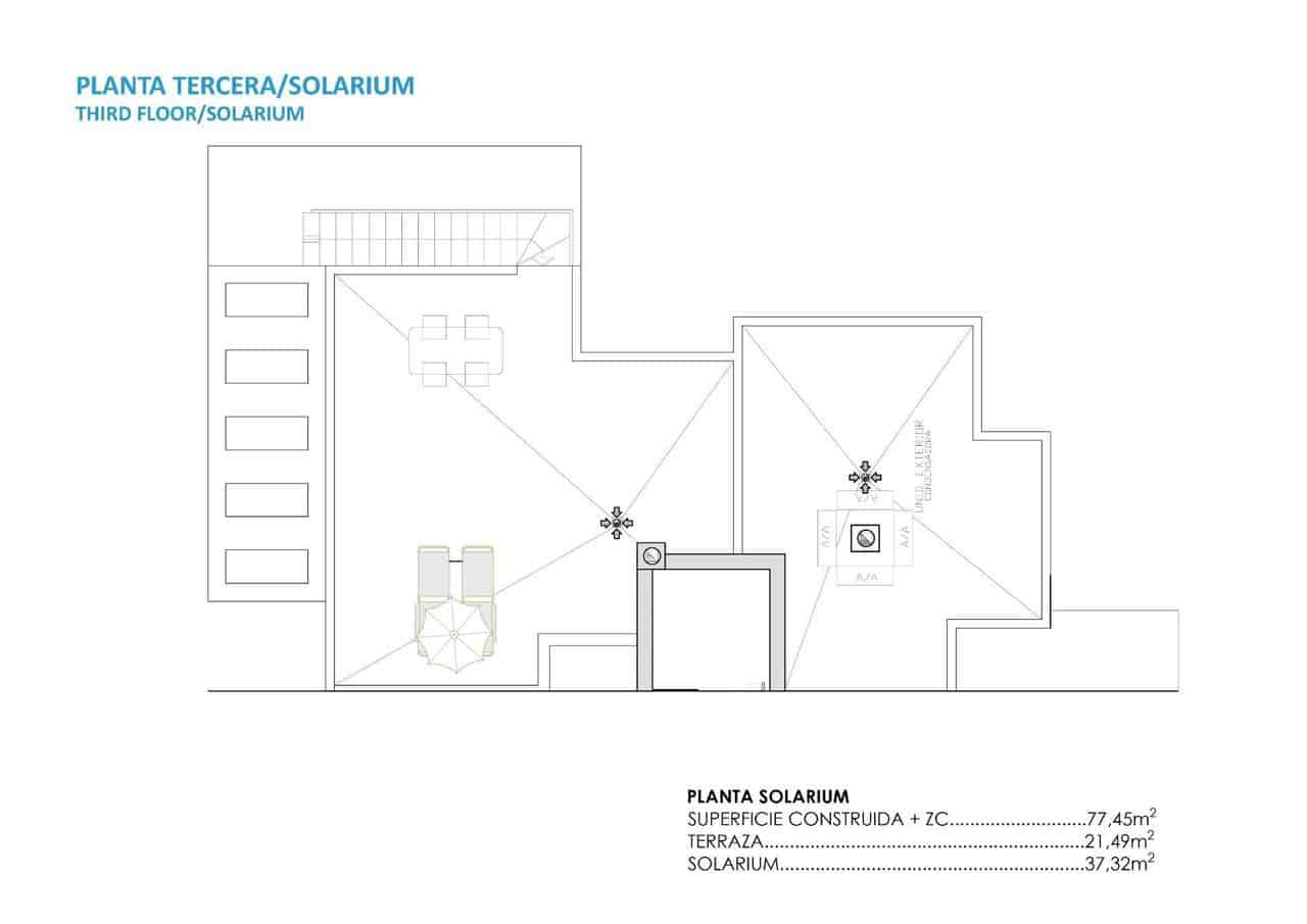 2 sovrum Takvåning till salu i Torre-Pacheco med pool - 319 900 € (Ref: 9198547)