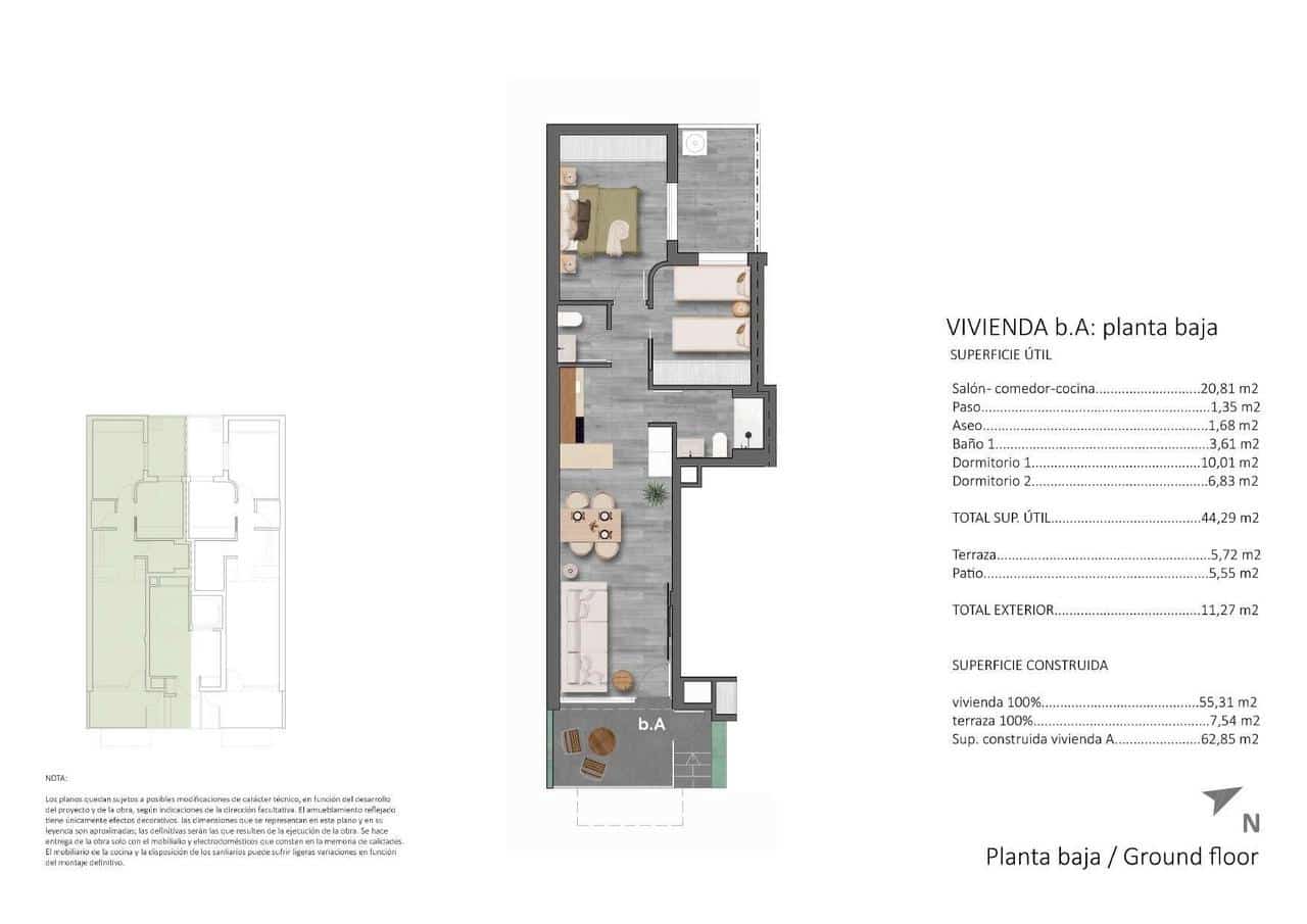 2 Zimmer Apartment zu verkaufen in Pilar de la Horadada mit Pool - 295.900 € (Ref: 9330914)