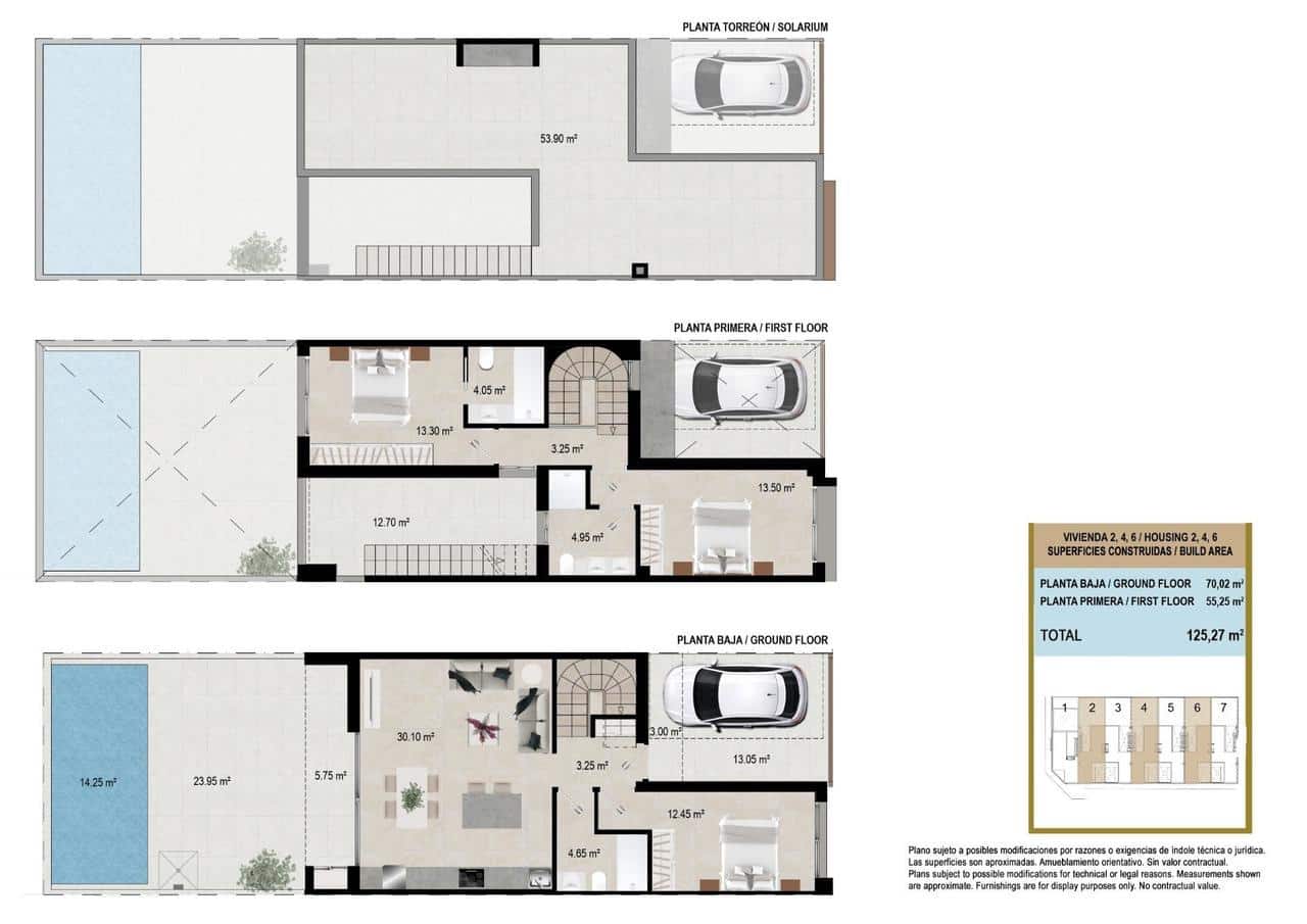 3 bedroom Townhouse for sale in San Javier with pool - € 287,900 (Ref: 9398720)