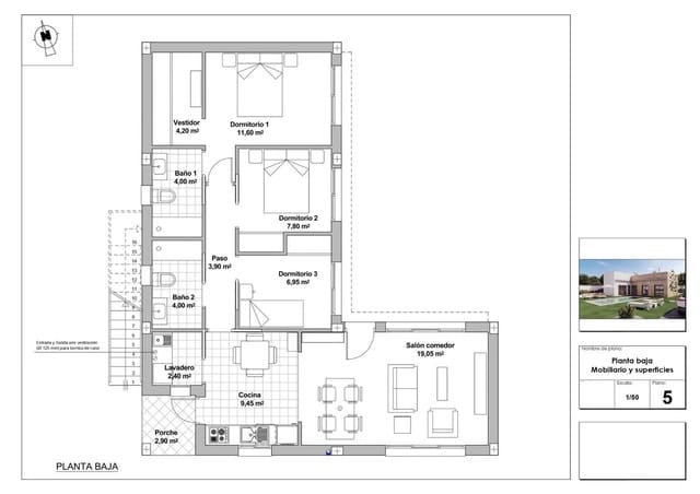 3 sovrum Villa till salu i Mazarrón ciudad, Mazarrón med pool - 339 900 € (Ref: 9527944)