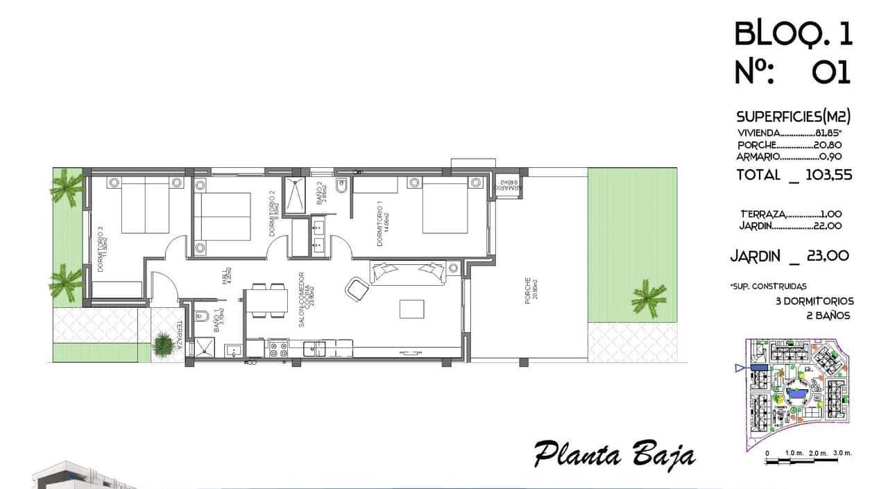 3 camera da letto Appartamento in vendita in Guardamar del Segura con piscina - 249.000 € (Rif: 9611875)