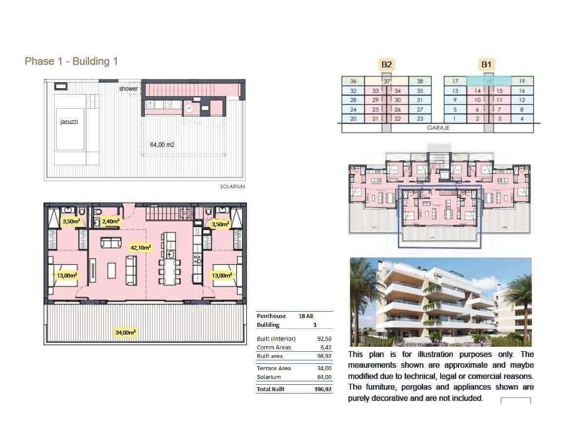 2 quarto Apartamento para venda em Torre-Pacheco com piscina - 555 000 € (Ref: 9816954)