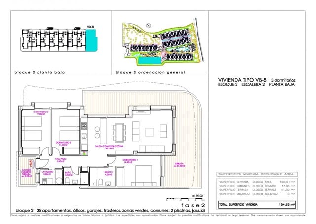 3 bedroom Apartment for sale in Playa Flamenca, Orihuela with pool - € 419,000 (Ref: 6475836)