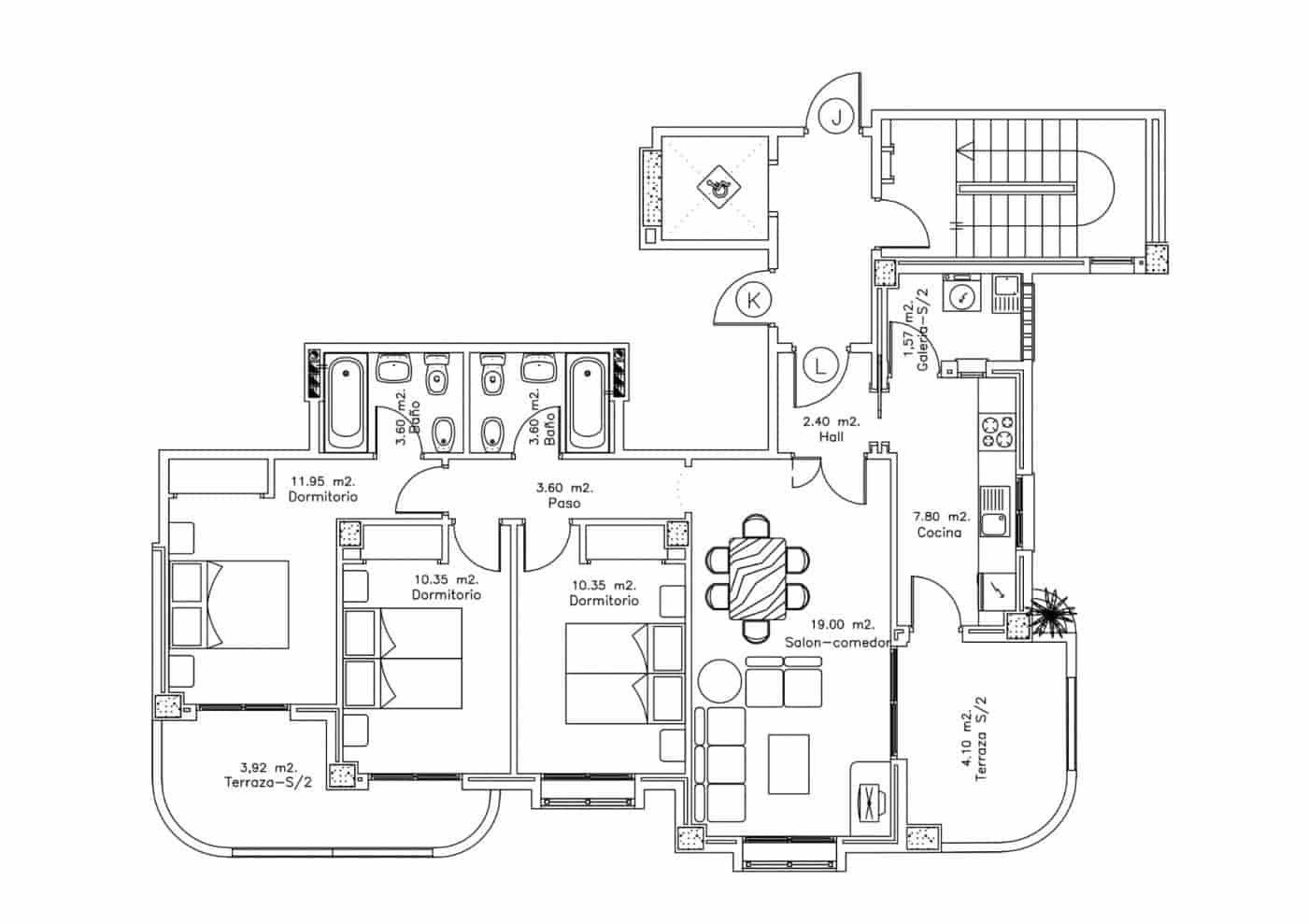 3 sovrum Lägenhet till salu i La Manga del Mar Menor med pool - 240 052 € (Ref: 6598965)