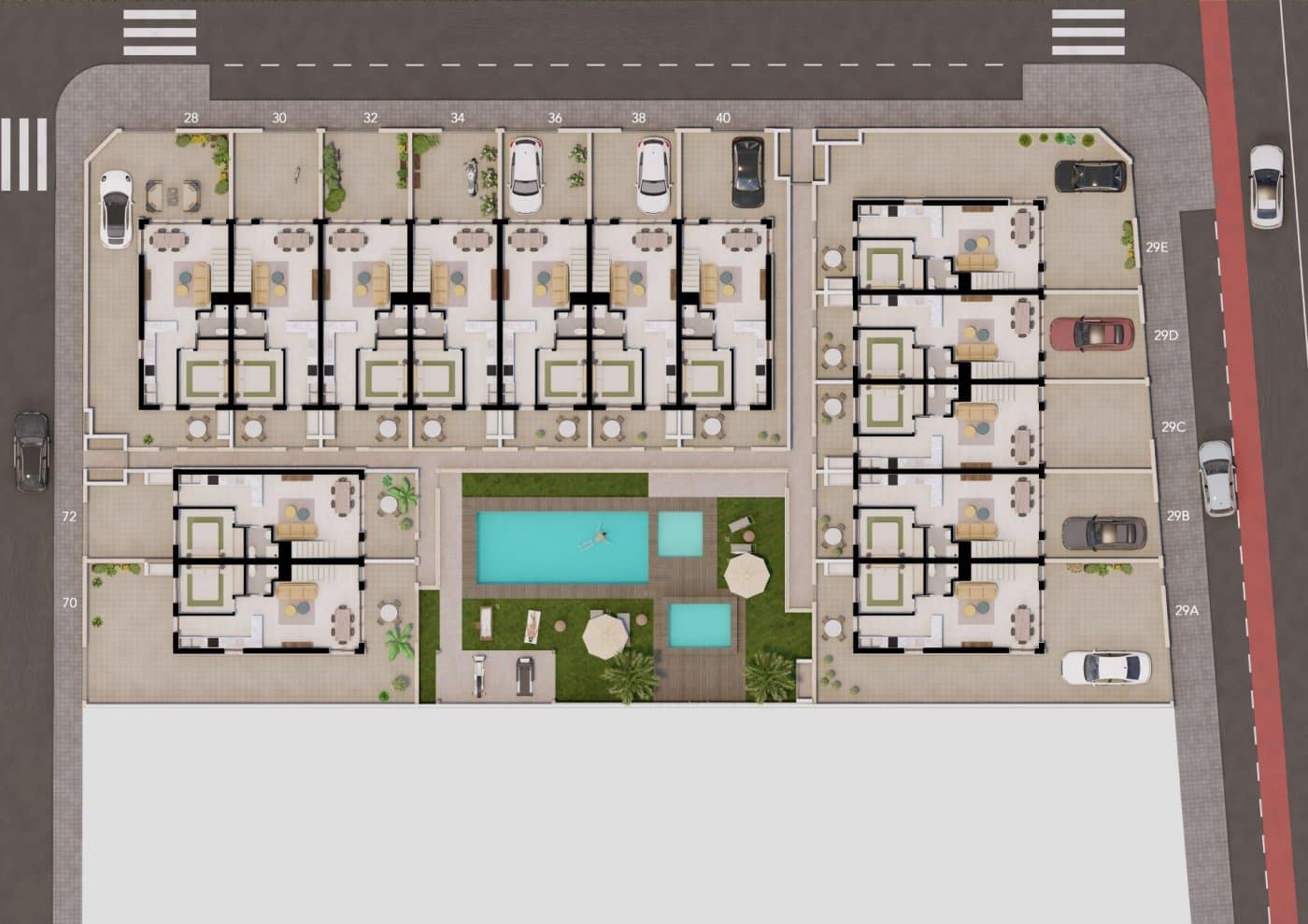 3 soverom Kjedet enebolig til salgs i Pilar de la Horadada med svømmebasseng - € 374 900 (Ref: 6798416)