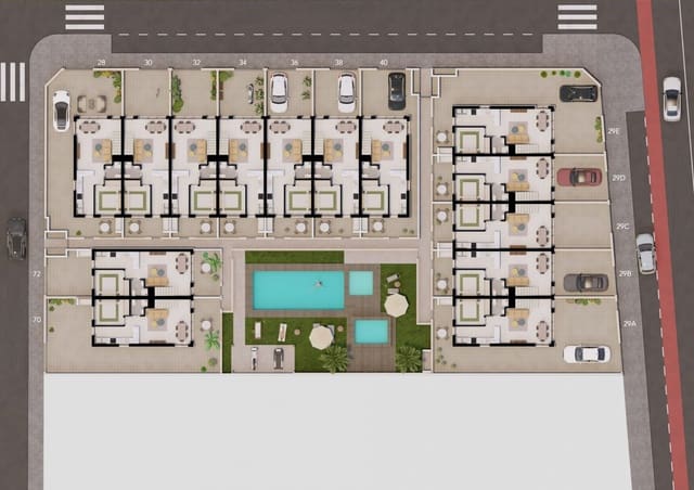 3 soverom Rekkehus til salgs i Pilar de la Horadada med svømmebasseng - € 344 900 (Ref: 6798417)