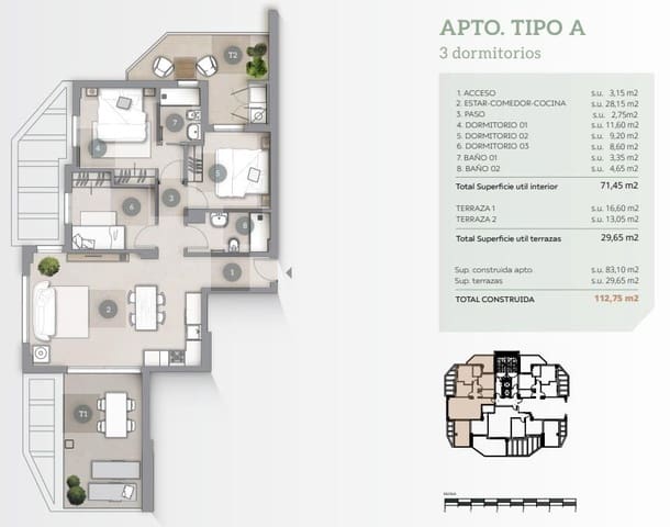 2 camera da letto Appartamento in vendita in Playa Arenal - Bol, Calpe / Calp con piscina garage - 430.000 € (Rif: 7594614)