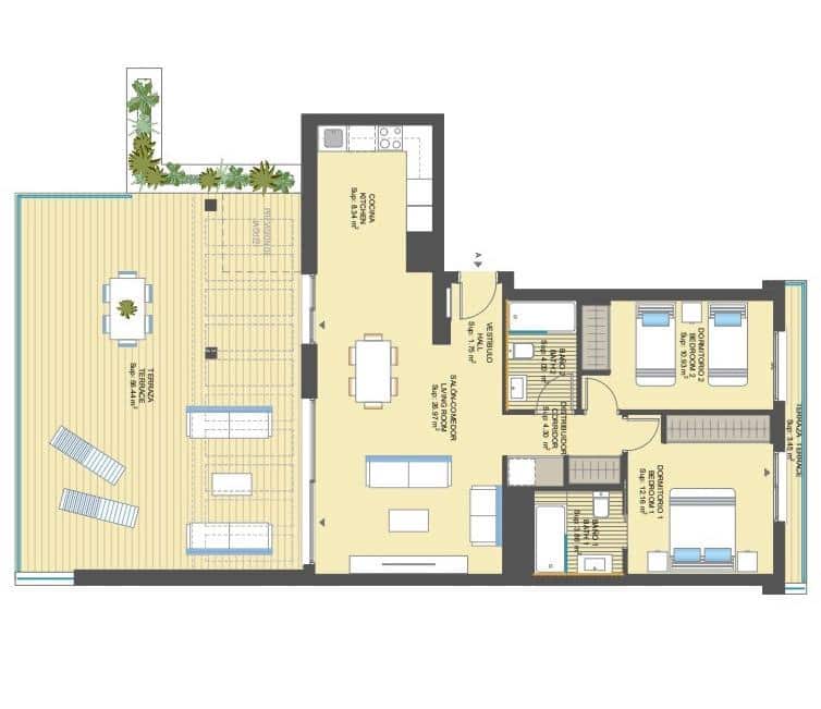 Apartamento de 2 habitaciones en Orihuela Costa en venta con piscina - 430.000 € (Ref: 8242894)